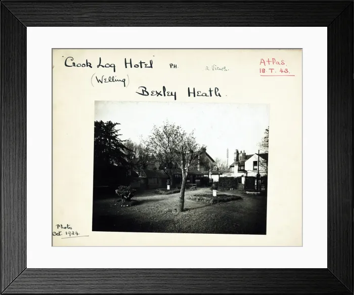 Framed Print : Photograph of Crook Log PH, Bexleyheath, Greater London Framed Print : Photograph of Crook Log PH, Bexleyheath, Greater London