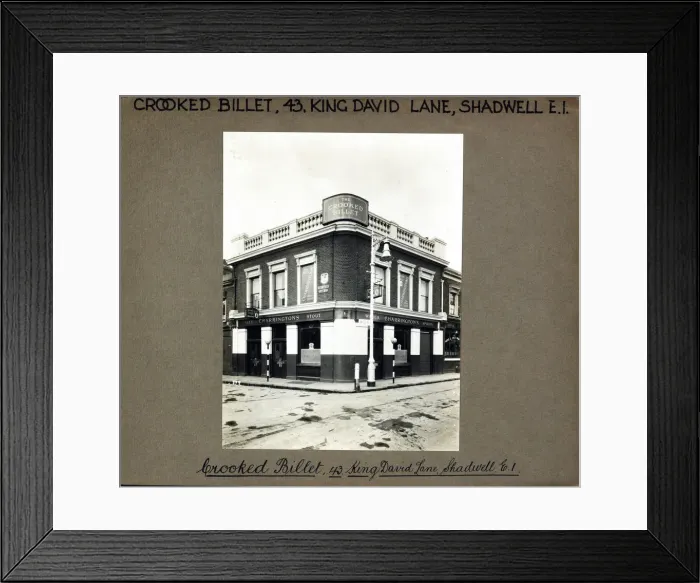 Framed Print : Photograph of Crooked Billet PH, Shadwell, London Framed Print : Photograph of Crooked Billet PH, Shadwell, London