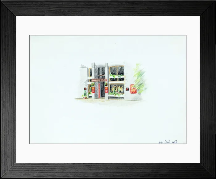 Framed Print : Sketch of Crowders Well PH, Barbican, London Framed Print : Sketch of Crowders Well PH, Barbican, London
