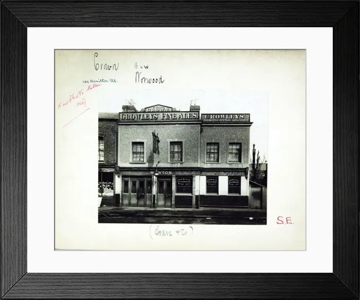 Framed Print : Photograph of Crown PH, Norwood, London Framed Print : Photograph of Crown PH, Norwood, London