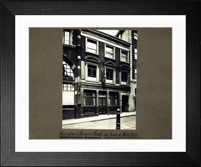 Framed Print : Photograph of Crown & Sugar Loaf PH, Mansion House, London Framed Print : Photograph of Crown & Sugar Loaf PH, Mansion House, London