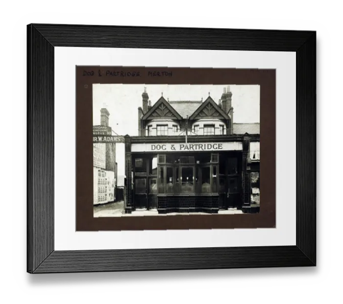 Framed Print : Photograph of Dog & Partridge PH, Merton, London Framed Print : Photograph of Dog & Partridge PH, Merton, London