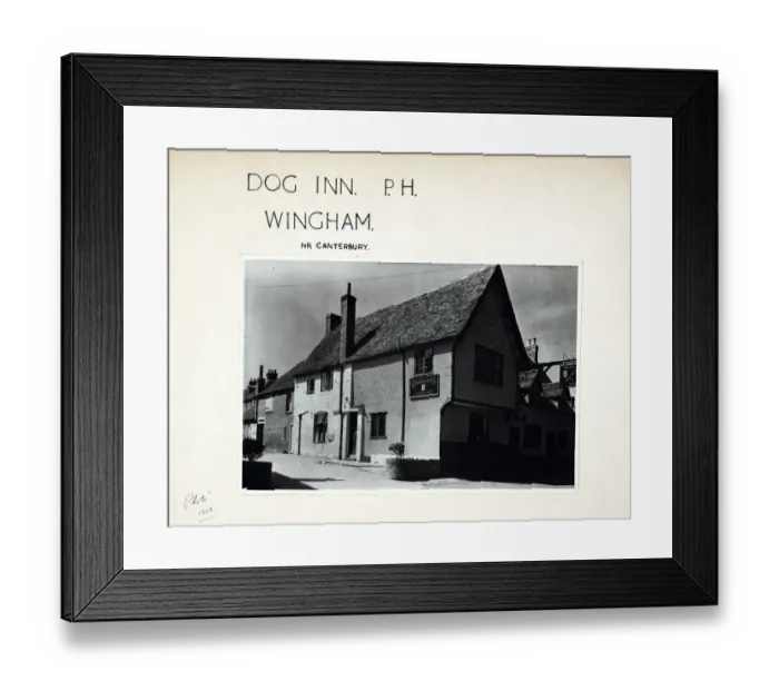 Framed Print : Photograph of Dog Inn, Wingham, Kent Framed Print : Photograph of Dog Inn, Wingham, Kent