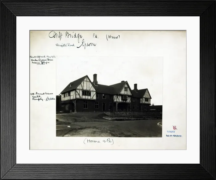 Framed Print : Photograph of Drift Bridge PH, Epsom, Surrey Framed Print : Photograph of Drift Bridge PH, Epsom, Surrey