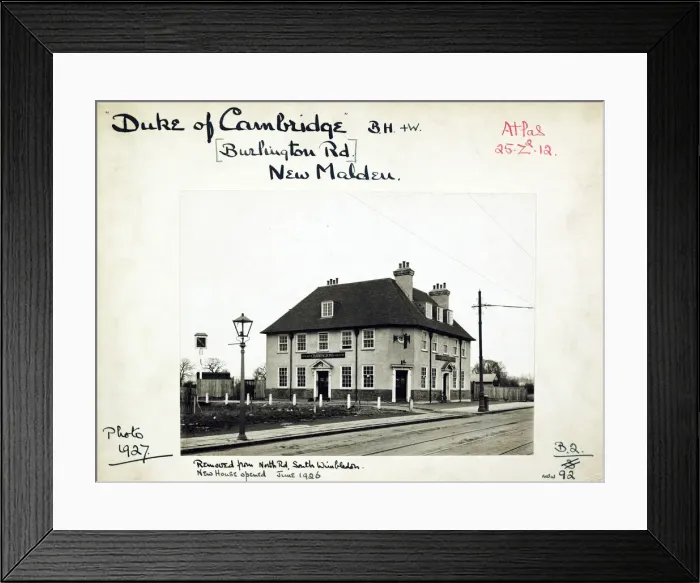 Framed Print : Duke Of Cambridge PH, New Maldon, Greater London Framed Print : Duke Of Cambridge PH, New Maldon, Greater London