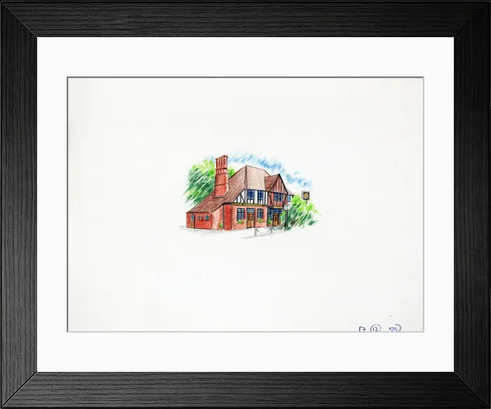 Framed Print : Sketch of Duke Of Cambridge PH, Putney, London Framed Print : Sketch of Duke Of Cambridge PH, Putney, London