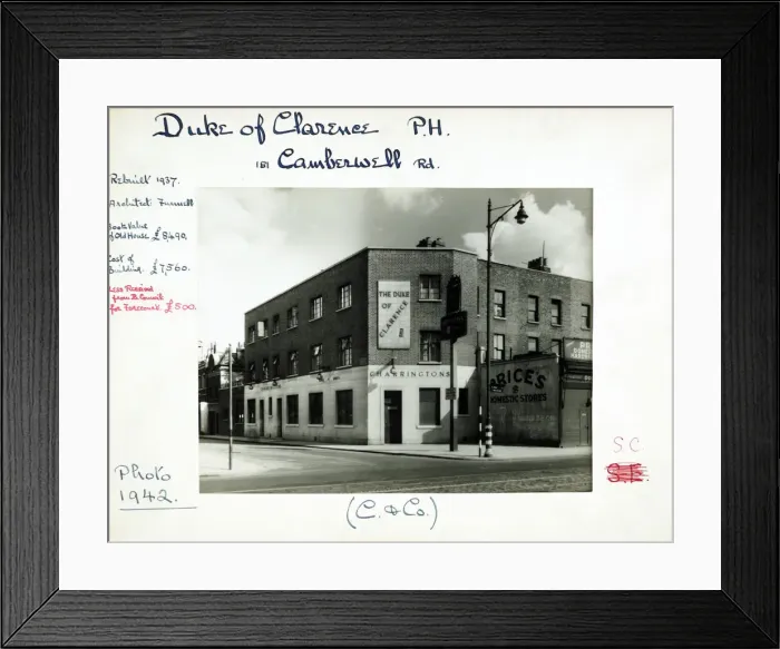 Framed Print : Photograph of Duke Of Clarence PH, Camberwell (New), London Framed Print : Photograph of Duke Of Clarence PH, Camberwell (New), London