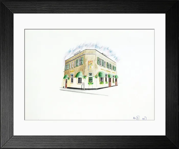 Framed Print : Sketch of Duke Of Clarence PH, Notting Hill (New), London Framed Print : Sketch of Duke Of Clarence PH, Notting Hill (New), London