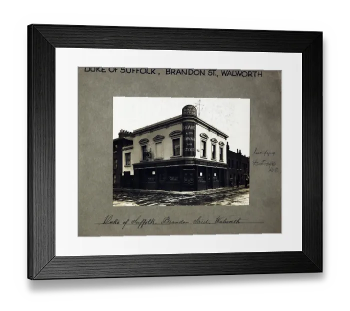 Framed Print : Photograph of Duke Of Suffolk PH, Walworth, London