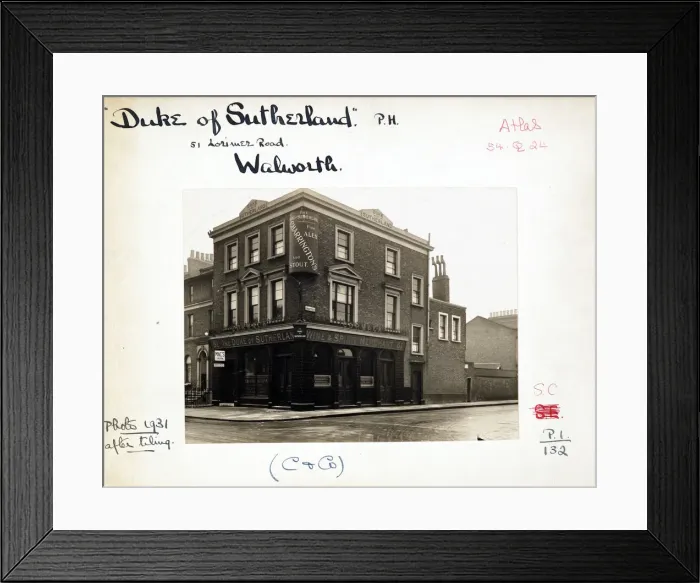 Framed Print : Photograph of Duke Of Sutherland PH, Walworth, London Framed Print : Photograph of Duke Of Sutherland PH, Walworth, London