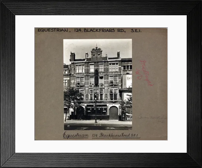 Framed Print : Photograph of Equestrian PH, Southwark, London Framed Print : Photograph of Equestrian PH, Southwark, London