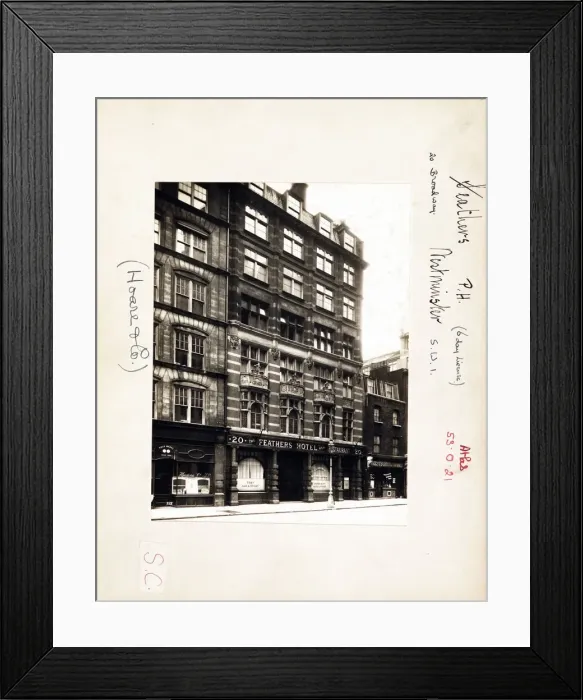 Framed Print : Photograph of Feathers Hotel, Westminster, London