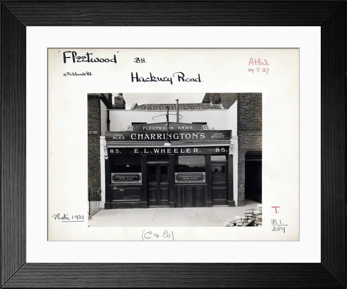 Framed Print : Photograph of Fleetwood PH, Hackney Road, London Framed Print : Photograph of Fleetwood PH, Hackney Road, London