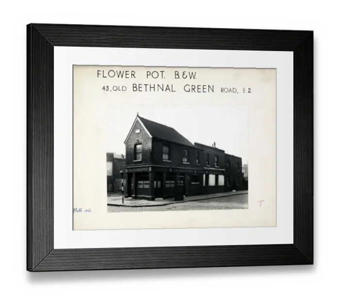 Framed Print : Photograph of Flower Pot PH, Bethnal Green, London Framed Print : Photograph of Flower Pot PH, Bethnal Green, London