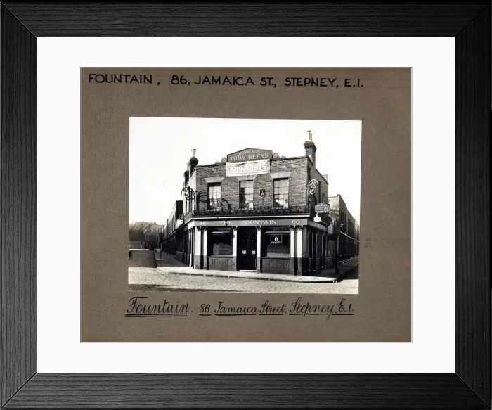 Framed Print : Photograph of Fountain PH, Stepney, London Framed Print : Photograph of Fountain PH, Stepney, London