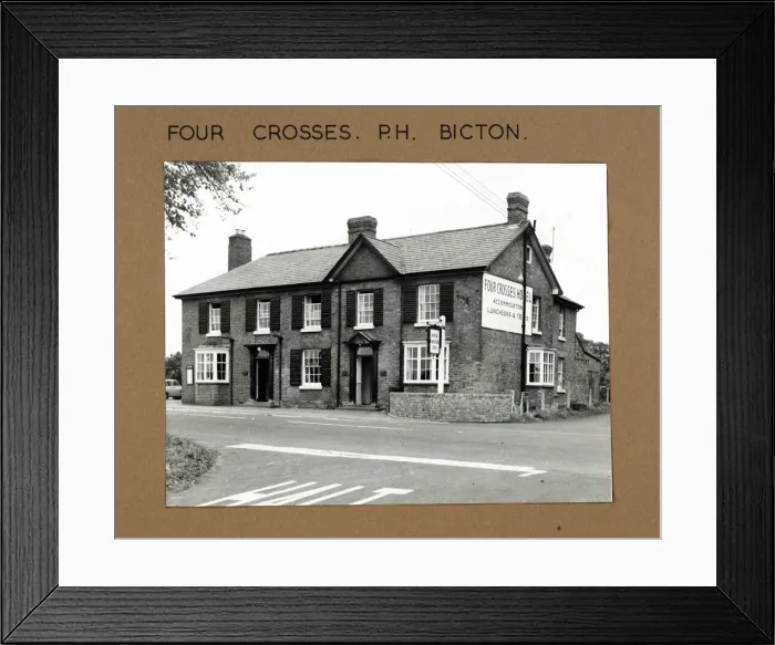 Framed Print : Photograph of Four Crosses PH, Bicton, Shropshire Framed Print : Photograph of Four Crosses PH, Bicton, Shropshire