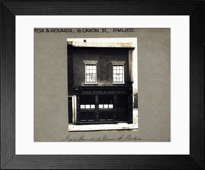 Framed Print : Photograph of Fox & Hounds PH, Pimlico, London Framed Print : Photograph of Fox & Hounds PH, Pimlico, London