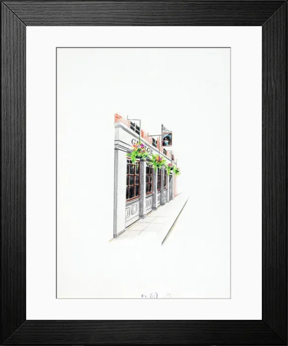 Framed Print : Sketch of George PH, Adelphi, London Framed Print : Sketch of George PH, Adelphi, London