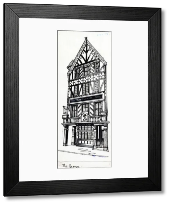 Framed Print : Sketch of George PH, Holborn (Old), London Framed Print : Sketch of George PH, Holborn (Old), London