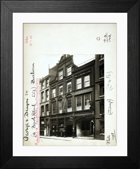 Framed Print : Photograph of George & Dragon PH, Barbican, London Framed Print : Photograph of George & Dragon PH, Barbican, London
