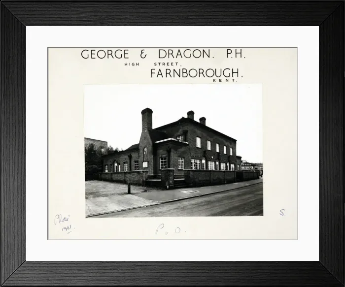 Framed Print : Photograph of George & Dragon PH, Farnborough, Surrey Framed Print : Photograph of George & Dragon PH, Farnborough, Surrey