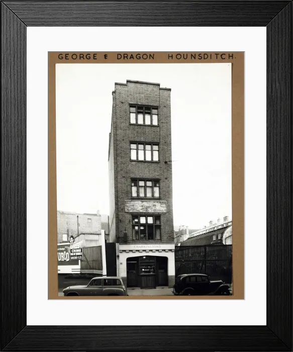 Framed Print : Photograph of George & Dragon PH, Houndsditch (New), London Framed Print : Photograph of George & Dragon PH, Houndsditch (New), London
