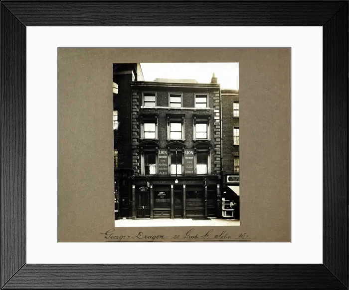 Framed Print : Photograph of George & Dragon PH, Soho, London Framed Print : Photograph of George & Dragon PH, Soho, London