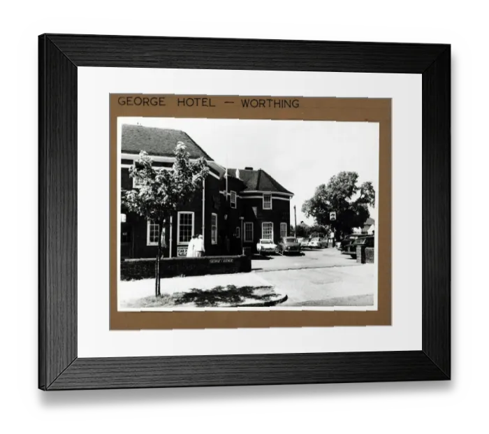 Framed Print : Photograph of George Hotel, Worthing, Sussex Framed Print : Photograph of George Hotel, Worthing, Sussex