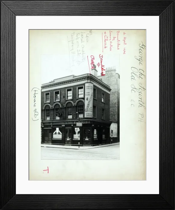 Framed Print : Photograph of George The Fourth PH, City Road, London Framed Print : Photograph of George The Fourth PH, City Road, London