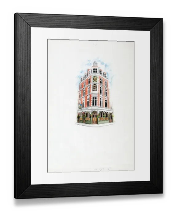 Framed Print : Sketch of George The Fourth PH, Holborn, London Framed Print : Sketch of George The Fourth PH, Holborn, London