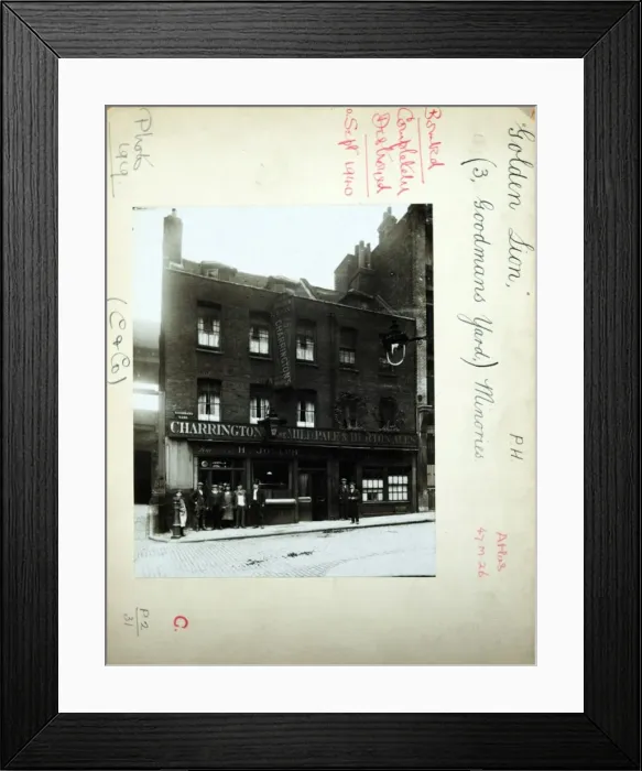 Framed Print : Photograph of Golden Lion PH, Minories, London Framed Print : Photograph of Golden Lion PH, Minories, London