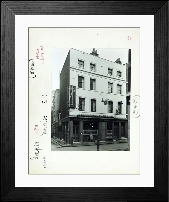Framed Print : Photograph of Grapes PH, Minories, London Framed Print : Photograph of Grapes PH, Minories, London