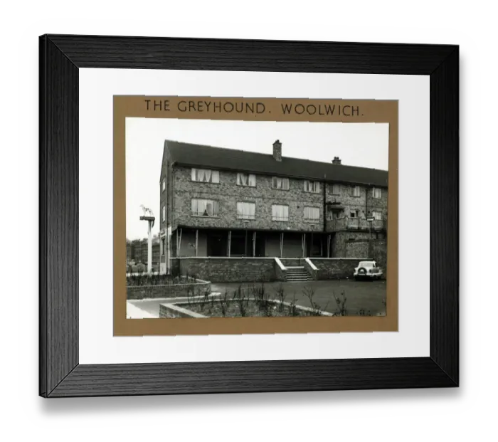 Framed Print : Photograph of Greyhound PH, Woolwich (New), London Framed Print : Photograph of Greyhound PH, Woolwich (New), London