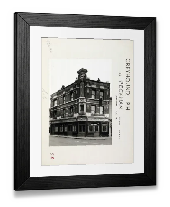 Framed Print : Photograph of Greyhound PH, Peckham, London Framed Print : Photograph of Greyhound PH, Peckham, London