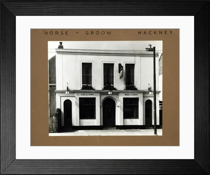 Framed Print : Photograph of Horse & Groom PH, Hackney, London Framed Print : Photograph of Horse & Groom PH, Hackney, London