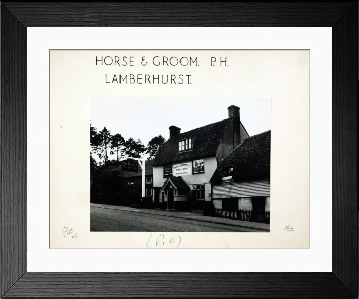 Framed Print : Photograph of Horse & Groom PH, Lamberhurst, Kent Framed Print : Photograph of Horse & Groom PH, Lamberhurst, Kent