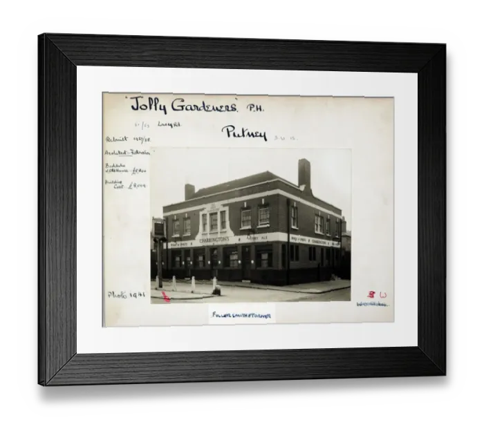 Framed Print : Photograph of Jolly Gardeners PH, Putney, London Framed Print : Photograph of Jolly Gardeners PH, Putney, London