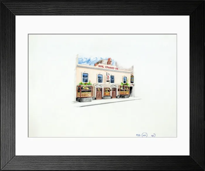 Framed Print : Sketch of King Edward VII PH, Stratford, London Framed Print : Sketch of King Edward VII PH, Stratford, London