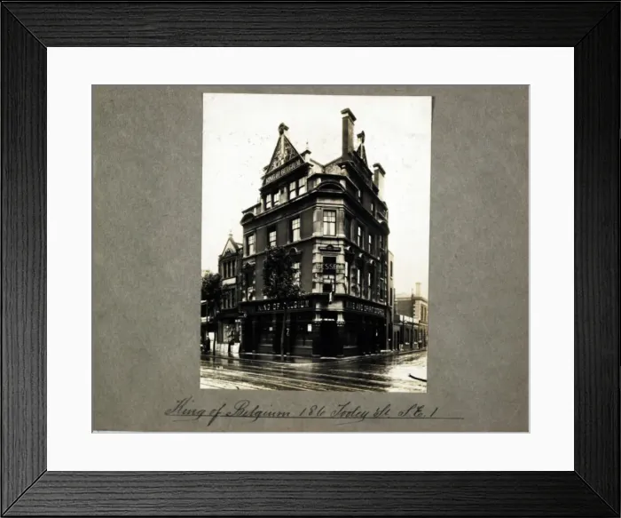 Framed Print : Photograph of King of Belgium PH, Bermondsey, London Framed Print : Photograph of King of Belgium PH, Bermondsey, London