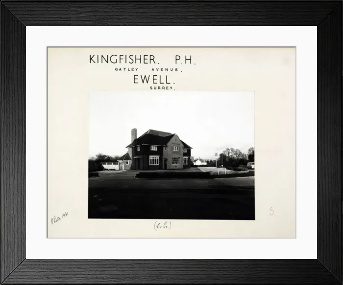 Framed Print : Photograph of Kingfisher PH, Ewell, Surrey Framed Print : Photograph of Kingfisher PH, Ewell, Surrey