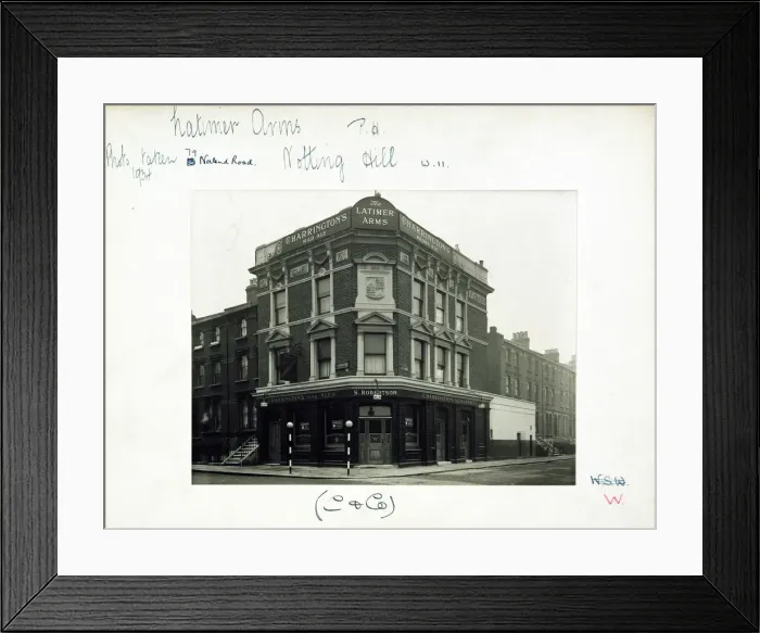 Framed Print : Photograph of Latimer Arms, Notting Hill, London