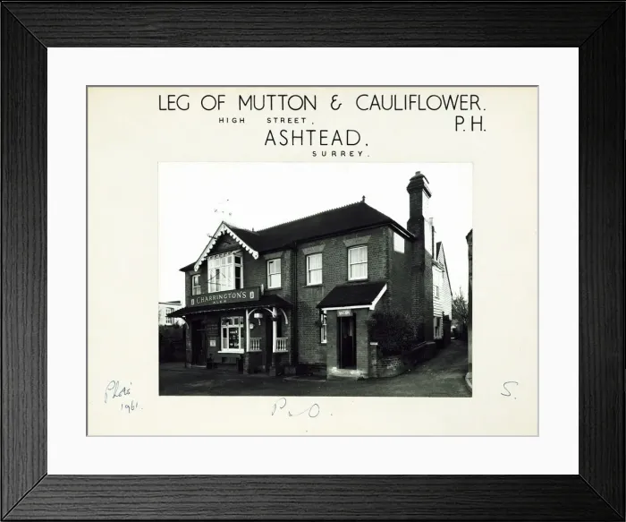 Framed Print : Leg of Mutton & Cauliflower PH, Ashtead, Surrey Framed Print : Leg of Mutton & Cauliflower PH, Ashtead, Surrey