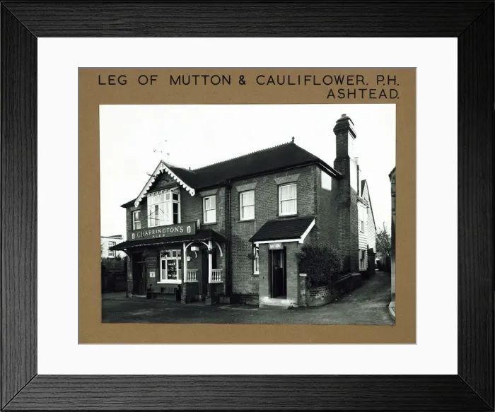 Framed Print : Leg of Mutton & Cauliflower PH, Ashtead, Surrey Framed Print : Leg of Mutton & Cauliflower PH, Ashtead, Surrey