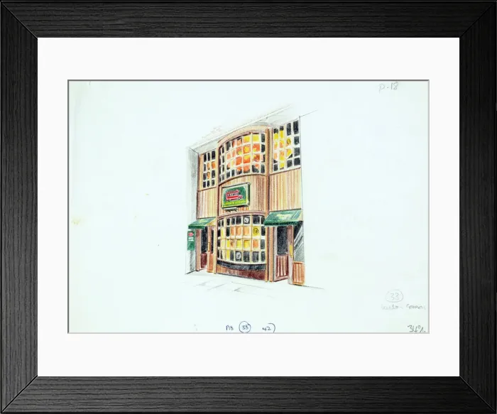 Framed Print : Sketch of London General PH, Shoreditch, London Framed Print : Sketch of London General PH, Shoreditch, London