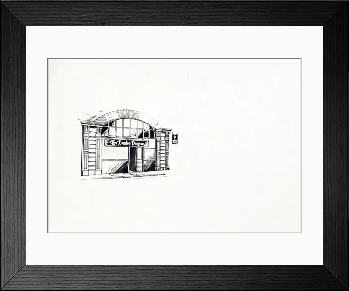 Framed Print : Sketch of London Dungeon PH, London Bridge, London Framed Print : Sketch of London Dungeon PH, London Bridge, London