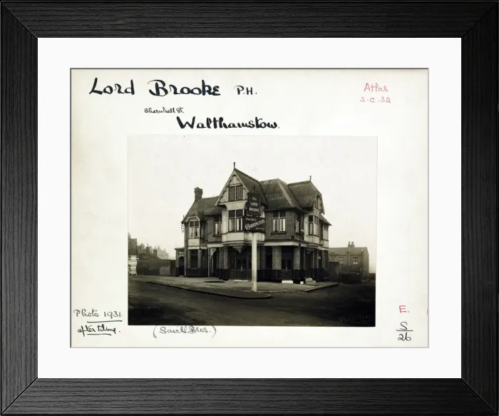 Framed Print : Photograph of Lord Brooke PH, Walthamstow, London Framed Print : Photograph of Lord Brooke PH, Walthamstow, London