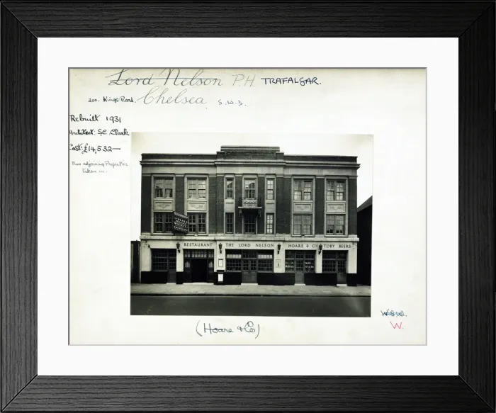 Framed Print : Photograph of Lord Nelson PH, Chelsea, London Framed Print : Photograph of Lord Nelson PH, Chelsea, London