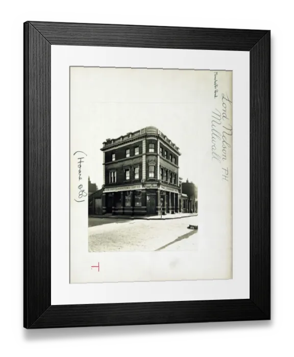 Framed Print : Photograph of Lord Nelson PH, Millwall, London Framed Print : Photograph of Lord Nelson PH, Millwall, London