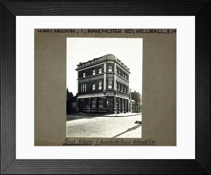 Framed Print : Photograph of Lord Nelson PH, Millwall, London Framed Print : Photograph of Lord Nelson PH, Millwall, London