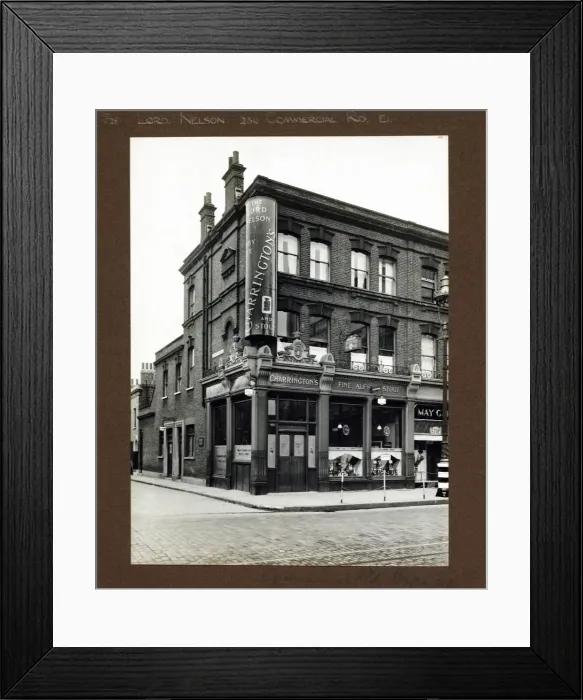 Framed Print : Photograph of Lord Nelson PH, Whitechapel, London Framed Print : Photograph of Lord Nelson PH, Whitechapel, London